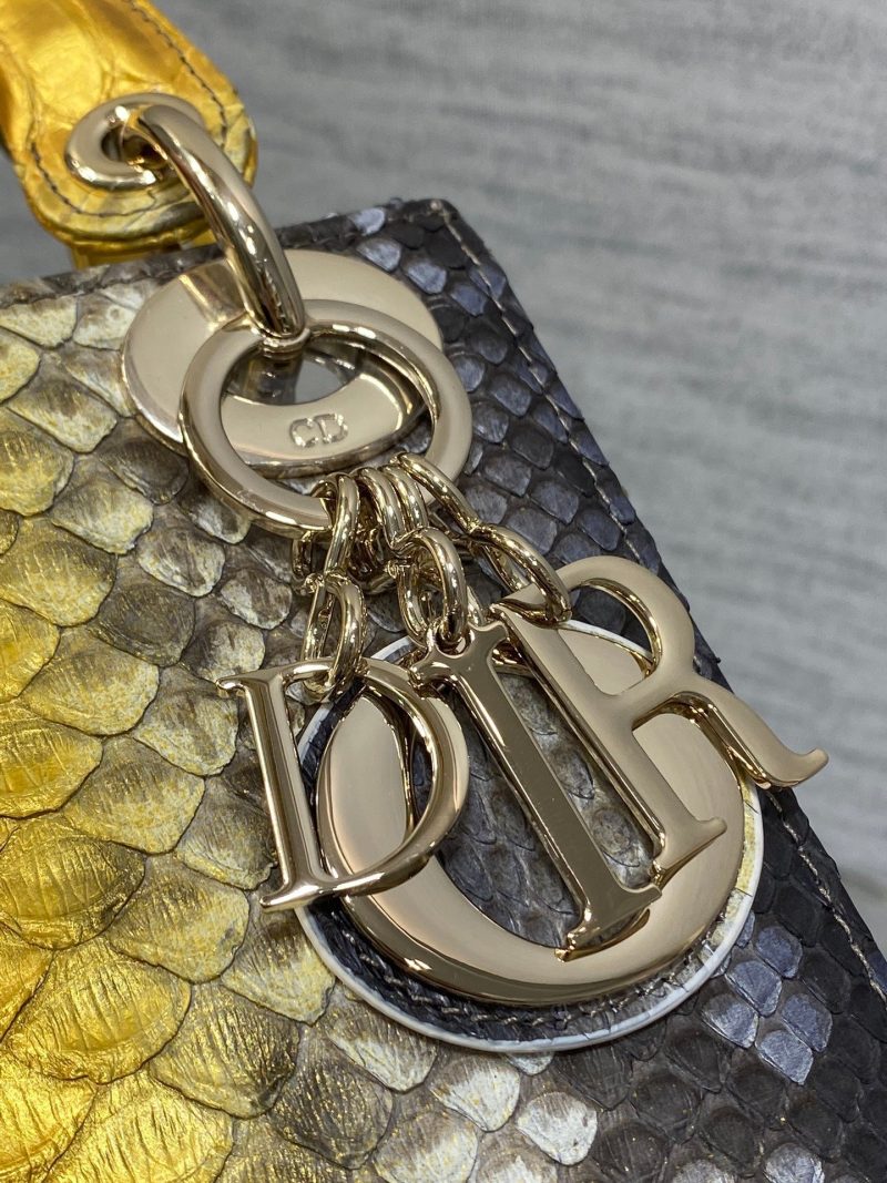 img_2b46f204_20241028_i1730105260_8294_0_jpg MINI 17 LADY BAG IN SUN FLOWER MIX BLACK SNAKESKIN PATTERN LAMBSKIN