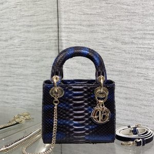 img_2b46f204_20241028_i1730105318_1683_2_jpg MINI 17 LADY BAG IN NAVY BLUE MIX BLACK SNAKESKIN PATTERN LAMBSKIN