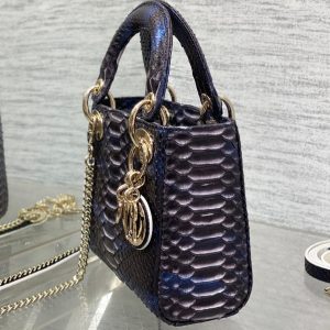 img_2b46f204_20241028_i1730105318_219_6_jpg MINI 17 LADY BAG IN NAVY BLUE MIX BLACK SNAKESKIN PATTERN LAMBSKIN