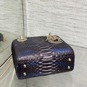 img_2b46f204_20241028_i1730105318_4557_7_jpg MINI 17 LADY BAG IN NAVY BLUE MIX BLACK SNAKESKIN PATTERN LAMBSKIN
