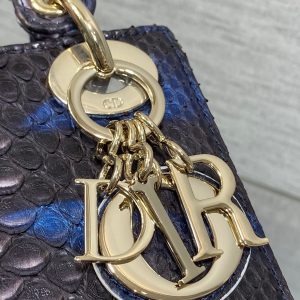 img_2b46f204_20241028_i1730105318_9360_1_jpg MINI 17 LADY BAG IN NAVY BLUE MIX BLACK SNAKESKIN PATTERN LAMBSKIN