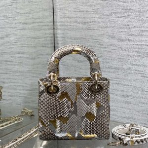 MINI 17 LADY BAG IN COLORFUL SNAKESKIN PATTERN LAMBSKIN 225983