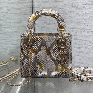 MINI 17 LADY BAG IN COLORFUL SNAKESKIN PATTERN LAMBSKIN 225983