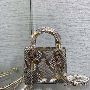 MINI 17 LADY BAG IN COLORFUL SNAKESKIN PATTERN LAMBSKIN 225983