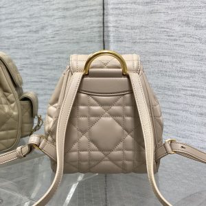 SMALL 20 CARO BACKPACK IN ALMOND BEIGE MACROCANNAGE LAMBSKIN