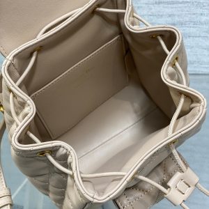 SMALL 20 CARO BACKPACK IN ALMOND BEIGE MACROCANNAGE LAMBSKIN