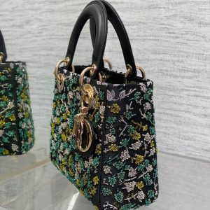 SMALL 20 BAG BLACK LAMBSKIN WITH SHOOTING STAR EMBROIDERY WOMEN 226114