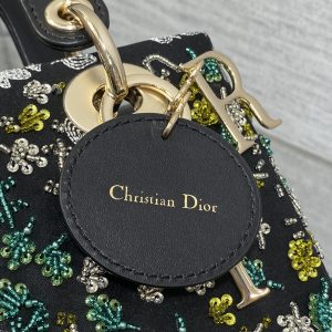 SMALL 20 BAG BLACK LAMBSKIN WITH SHOOTING STAR EMBROIDERY WOMEN 226114