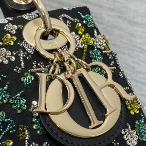 SMALL 20 BAG BLACK LAMBSKIN WITH SHOOTING STAR EMBROIDERY WOMEN 226114