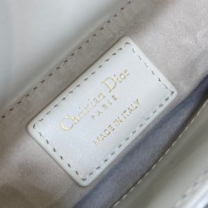 CD Lady 17cm White Canvas Diamond Embellished