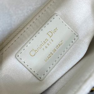 CD Lady 17cm White Canvas Star Diamond Embellished Pearl