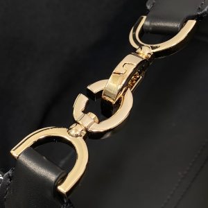 MINI 23 TOUJOURS BAG IN BLACK MIX WHITE CANNAGE TWEED WITH GOLD HARDWARE