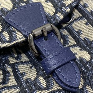 BACKPACK 19 IN BLUE OBLIQUE MONOGRAM JACQUARD