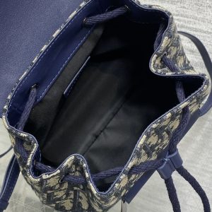BACKPACK 19 IN BLUE OBLIQUE MONOGRAM JACQUARD