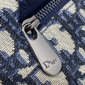 BACKPACK 19 IN BLUE OBLIQUE MONOGRAM JACQUARD