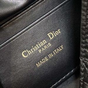 MONTAIGNE MINI 18 BUCKET BAG WITH DRAWSTRING IN BLACK LAMBSKIN