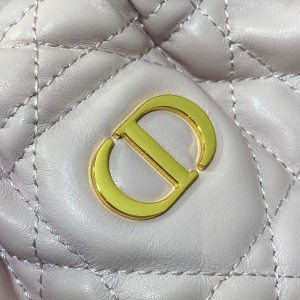 MONTAIGNE MINI 18 BUCKET BAG WITH DRAWSTRING IN BABY PINK LAMBSKIN