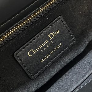 MINI 20 LADY BAG IN BLACK MIX WHITE CANNAGE TWEED WITH GOLD HARDWARE