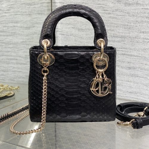 img_2b46f204_20241129_i1732851131_2791_3_jpg MINI 17 LADY BAG IN BLACK SNAKESKIN PATTERN LAMBSKIN