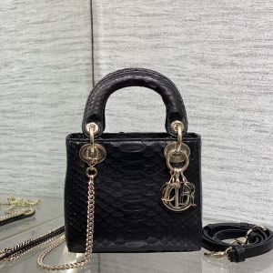 img_2b46f204_20241129_i1732851131_5941_7_jpg MINI 17 LADY BAG IN BLACK SNAKESKIN PATTERN LAMBSKIN
