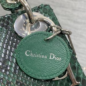 img_2b46f204_20241129_i1732851347_1839_1_jpg MINI 17 LADY BAG IN GREEN FOREST MIX BLACK SNAKESKIN PATTERN LAMBSKIN