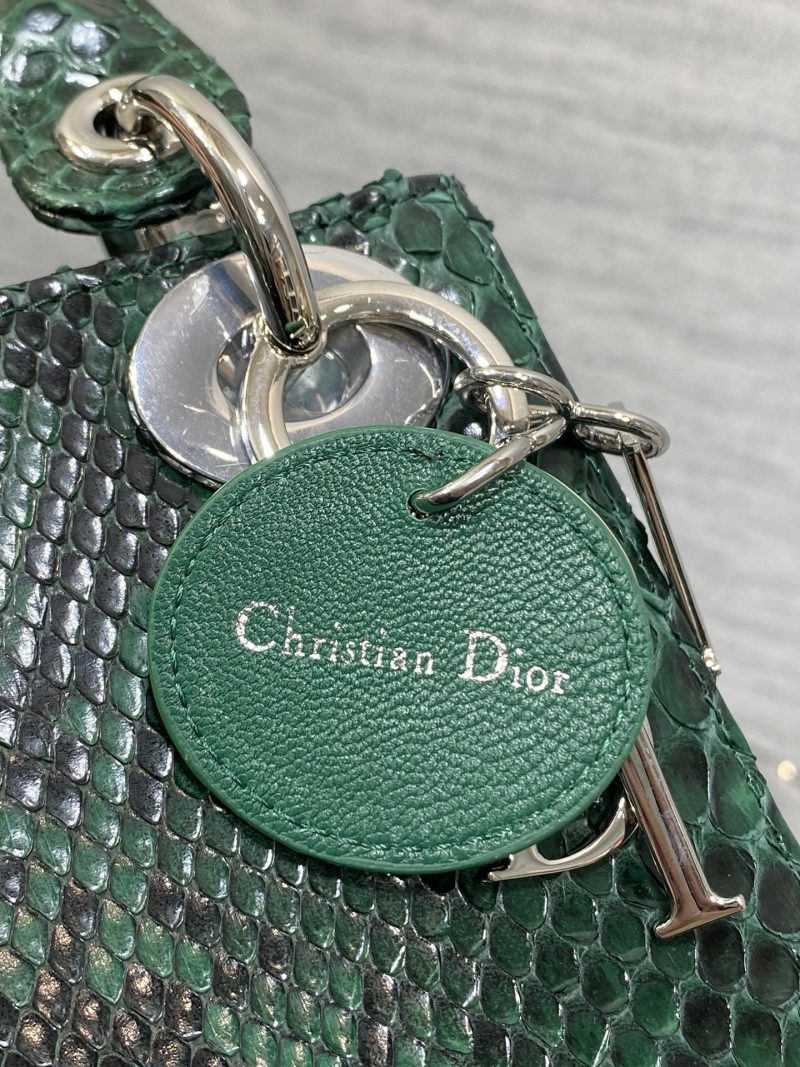 img_2b46f204_20241129_i1732851347_1839_1_jpg MINI 17 LADY BAG IN GREEN FOREST MIX BLACK SNAKESKIN PATTERN LAMBSKIN