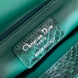 img_2b46f204_20241129_i1732851347_3602_6_jpg MINI 17 LADY BAG IN GREEN FOREST MIX BLACK SNAKESKIN PATTERN LAMBSKIN