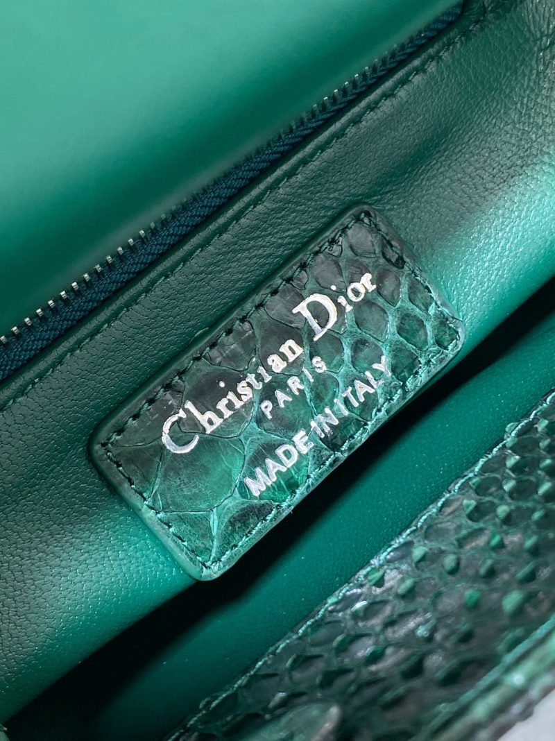 img_2b46f204_20241129_i1732851347_3602_6_jpg MINI 17 LADY BAG IN GREEN FOREST MIX BLACK SNAKESKIN PATTERN LAMBSKIN