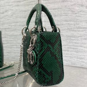 img_2b46f204_20241129_i1732851347_3747_7_jpg MINI 17 LADY BAG IN GREEN FOREST MIX BLACK SNAKESKIN PATTERN LAMBSKIN