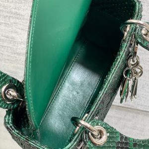 img_2b46f204_20241129_i1732851347_7783_5_jpg MINI 17 LADY BAG IN GREEN FOREST MIX BLACK SNAKESKIN PATTERN LAMBSKIN