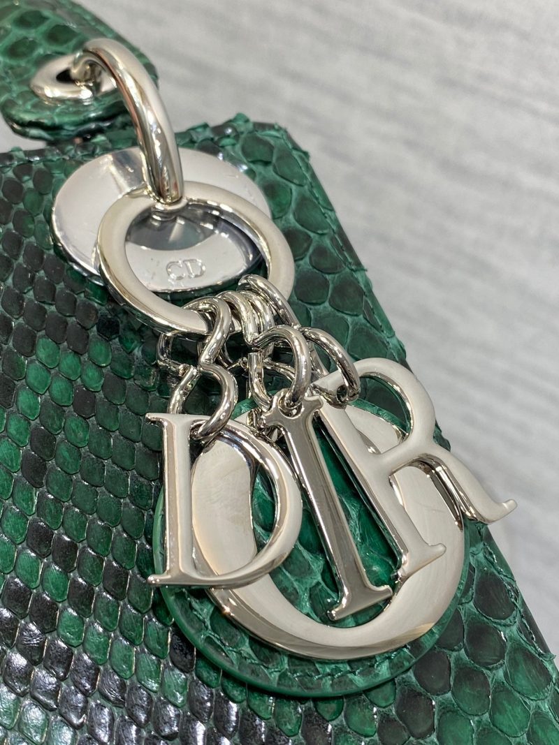 img_2b46f204_20241129_i1732851347_7808_0_jpg MINI 17 LADY BAG IN GREEN FOREST MIX BLACK SNAKESKIN PATTERN LAMBSKIN