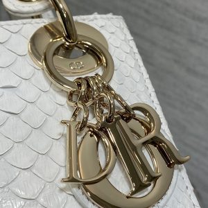 MINI 17 LADY BAG IN WHITE SNAKESKIN PATTERN LAMBSKIN