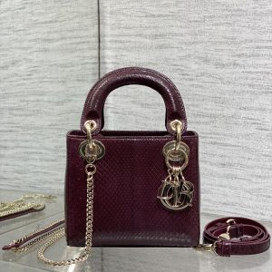 img_2b46f204_20241129_i1732851448_3327_3_jpg MINI 17 LADY BAG IN PLUM PURPLE SNAKESKIN PATTERN LAMBSKIN