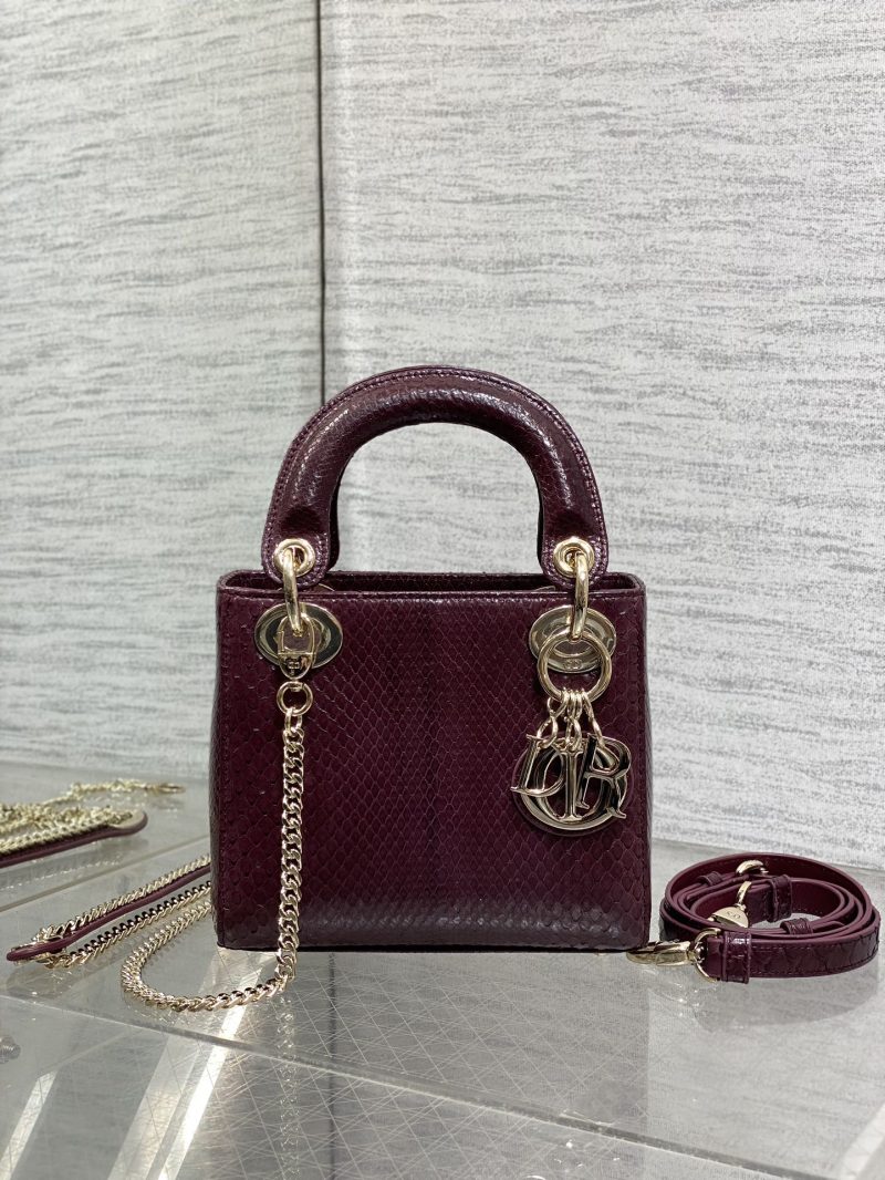 img_2b46f204_20241129_i1732851448_3327_3_jpg MINI 17 LADY BAG IN PLUM PURPLE SNAKESKIN PATTERN LAMBSKIN