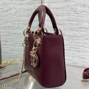 img_2b46f204_20241129_i1732851448_3405_1_jpg MINI 17 LADY BAG IN PLUM PURPLE SNAKESKIN PATTERN LAMBSKIN