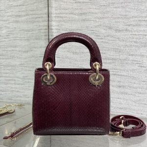 img_2b46f204_20241129_i1732851448_6042_7_jpg MINI 17 LADY BAG IN PLUM PURPLE SNAKESKIN PATTERN LAMBSKIN