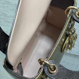 MINI 17 LADY BAG IN GOLD METALLIC LAMBSKIN