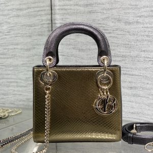 MINI 17 LADY BAG IN GOLD METALLIC LAMBSKIN