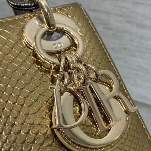 MINI 17 LADY BAG IN GOLD METALLIC LAMBSKIN