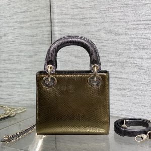 MINI 17 LADY BAG IN GOLD METALLIC LAMBSKIN