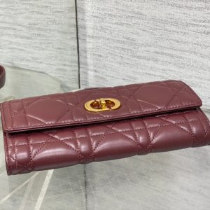 MISS CARO TOP HANDLE POUCH 24 IN TERRACOTTA RED MACROCANNAGE LAMBSKIN