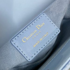 SMALL 16 LADY D-JOY BAG  IN POWDER BLUE CANNAGE LAMBSKIN WITH EMBROIDERED BEADWORK  BEADWORK