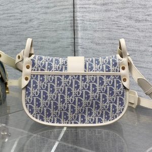 CD Montaigne classic monogram 25 blue white canvas jacquard