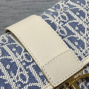 CD Montaigne classic monogram 25 blue white canvas jacquard