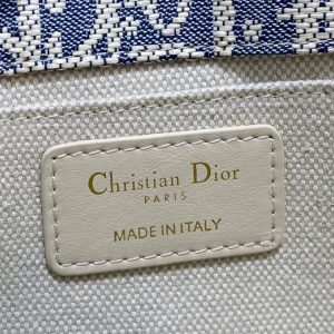 CD Montaigne classic monogram 25 blue white canvas jacquard