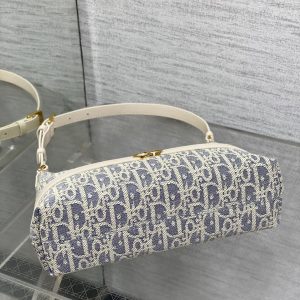 CD Miss Caro 24 blue raffia-effect fabric