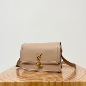 YSL Solferino Small Satchel Bag Pure Beige Gold Calfskin 339520