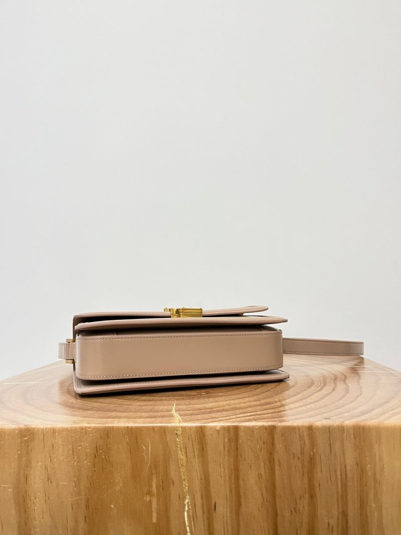 YSL Solferino Small Satchel Bag Pure Beige Gold Calfskin 339520