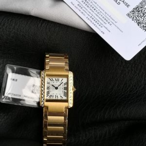 Tank Francaise Gold Case Diamond Bezel