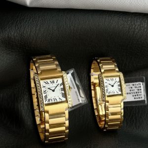 Tank Francaise Gold Case Diamond Bezel